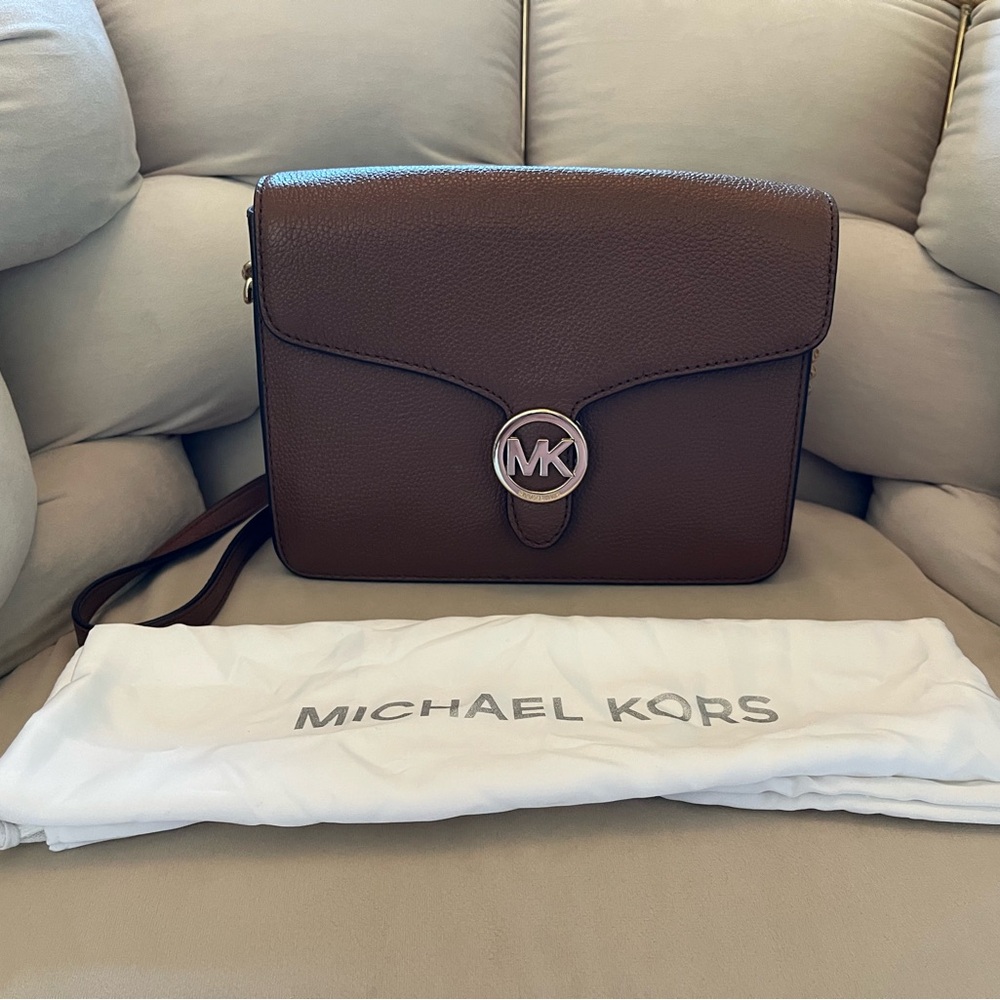 Michael Kors Leather Cognac Bag - Picture 2 of 9